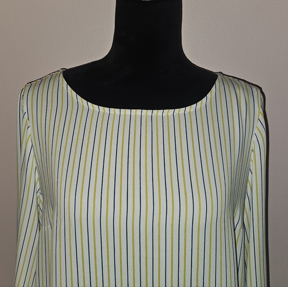 Carolina Belle Striped Ruffle Sleeve Blouse 🩵 Size Large - Picture 4 of 9